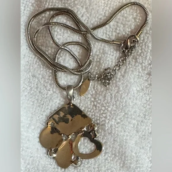 Abstract silver plated necklace. - Picture 3 of 4